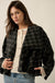 Check It Out Plaid Flannel Waterfall Lapel Jacket - ShopPromesa