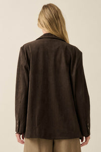Smooth Operator Vegan Suede 2-Button Blazer - ShopPromesa