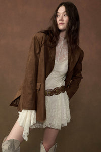 Smooth Operator Vegan Suede 2-Button Blazer - ShopPromesa