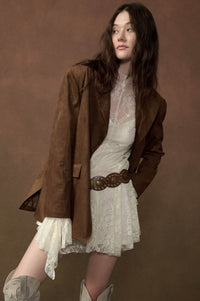 Smooth Operator Vegan Suede 2-Button Blazer - ShopPromesa