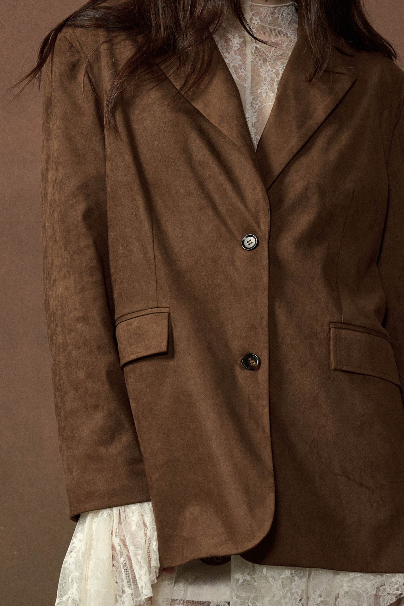 Smooth Operator Vegan Suede 2-Button Blazer - ShopPromesa