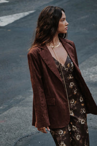 Smooth Operator Vegan Suede 2-Button Blazer - ShopPromesa