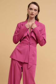 Push the Envelope Layered Belted Blazer