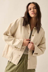 Country Mile Corduroy Collar Twill Utility Jacket - ShopPromesa