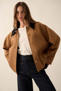 Country Mile Corduroy Collar Twill Utility Jacket - ShopPromesa