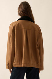 Country Mile Corduroy Collar Twill Utility Jacket - ShopPromesa