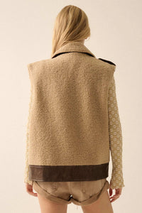 Wild One Vegan Leather and Fleece Motorcycle Vest - ShopPromesa