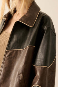 Hit the Road Colorblock Vegan Leather Jacket - ShopPromesa