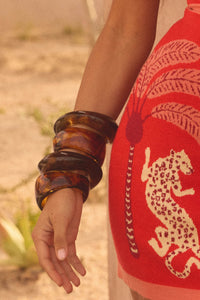 Bayliss Tortoise Acrylic Organic Bangle Bracelet - ShopPromesa