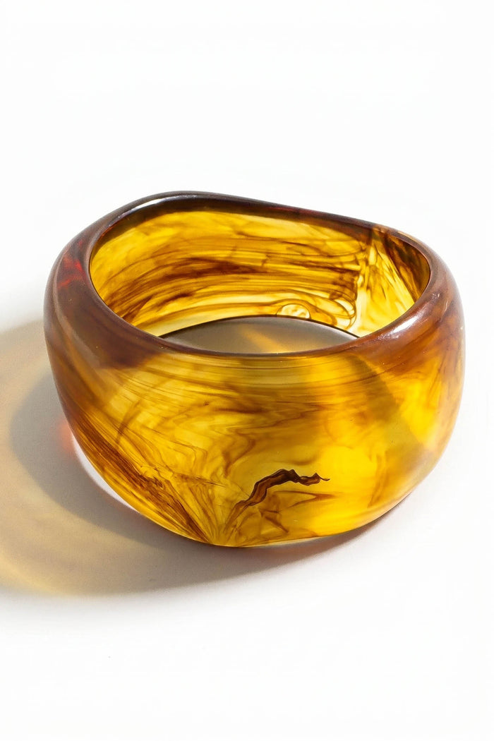 Bayliss Tortoise Acrylic Organic Bangle Bracelet - ShopPromesa