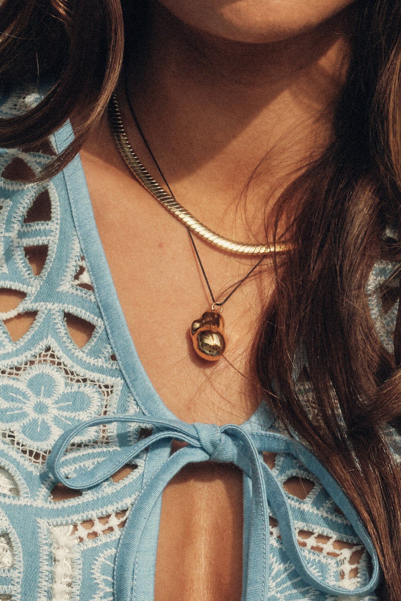 Eureka Gold Nugget Cord Necklace - ShopPromesa