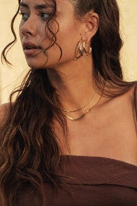 Palisades Layered Gold Snake Chain Necklace - ShopPromesa