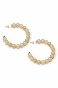 Crescenta Marble Resin Bead Hoop Earrings - ShopPromesa