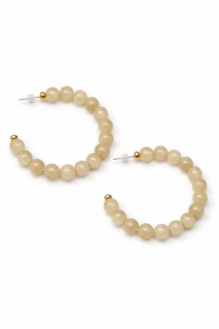 Crescenta Marble Resin Bead Hoop Earrings - ShopPromesa