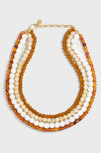 Hyperion Marble Resin Layered Beaded Necklace - ShopPromesa