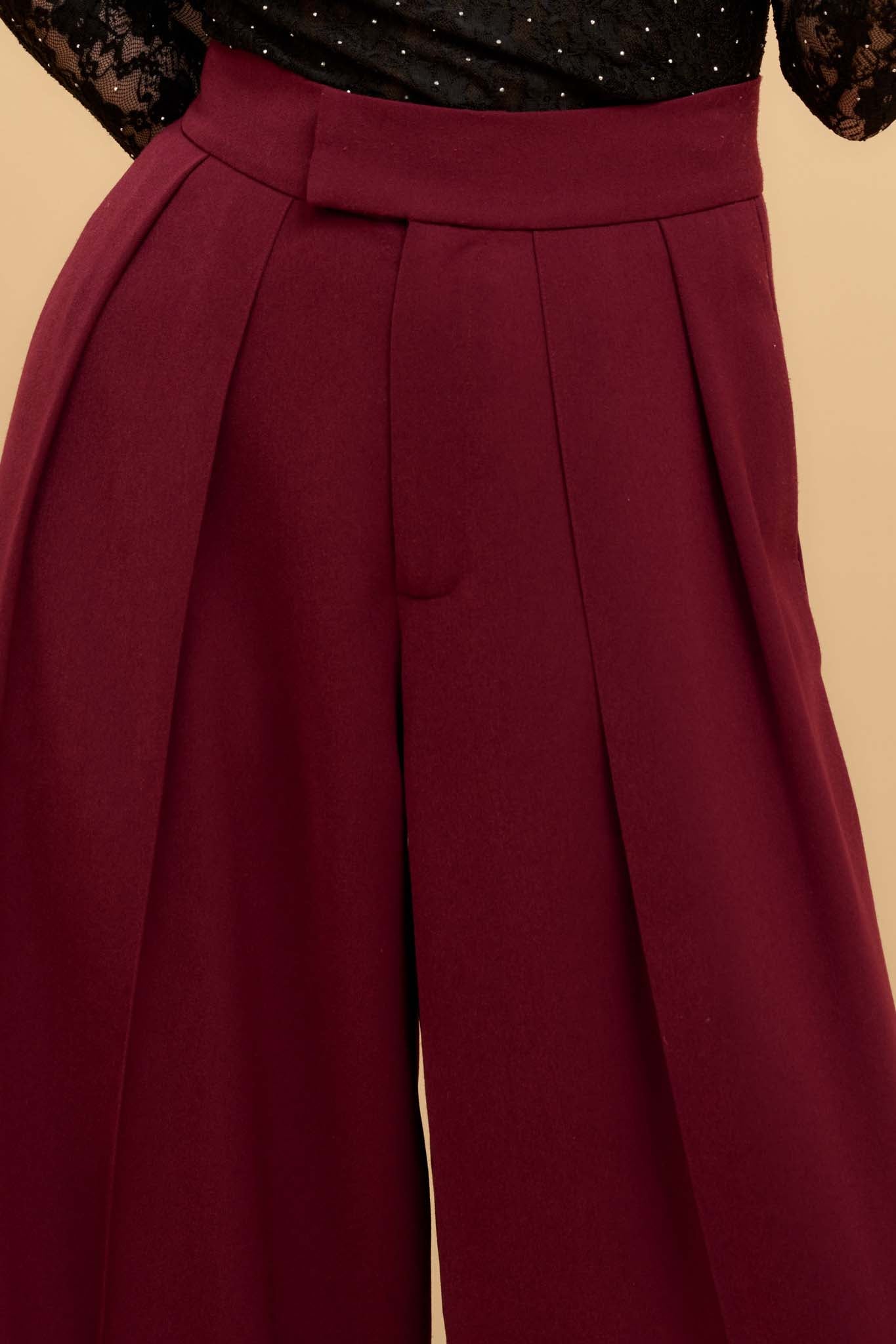 Hit Your Stride Pleat-Front Cuffed Wide-Leg Pants