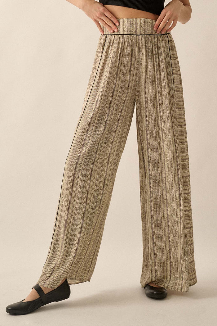 Life's Journey Striped Geo-Print Wide-Leg Pants - ShopPromesa