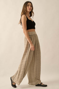 Life's Journey Striped Geo-Print Wide-Leg Pants - ShopPromesa