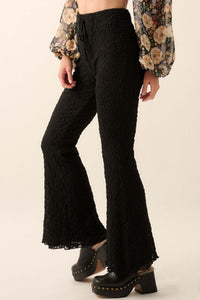 Midnight Moves Floral Lace Flare Pants - ShopPromesa