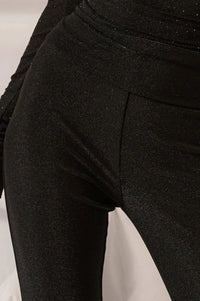 Moonage Daydream Metallic Knit Flare Pants - ShopPromesa