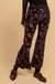 Daisy Delight Floral Burnout Velvet Flare Pants - ShopPromesa