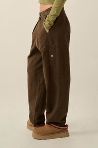 Miles to Go Cotton Twill Pleated Cargo Pants - ShopPromesa