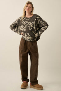 Miles to Go Cotton Twill Pleated Cargo Pants - ShopPromesa