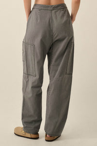 Miles to Go Cotton Twill Pleated Cargo Pants - ShopPromesa