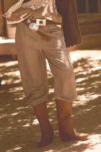 Road Ahead Herringbone Tweed Pleated Pants - ShopPromesa
