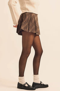 Office Gossip Plaid Pleated Pocket Mini Skort - ShopPromesa
