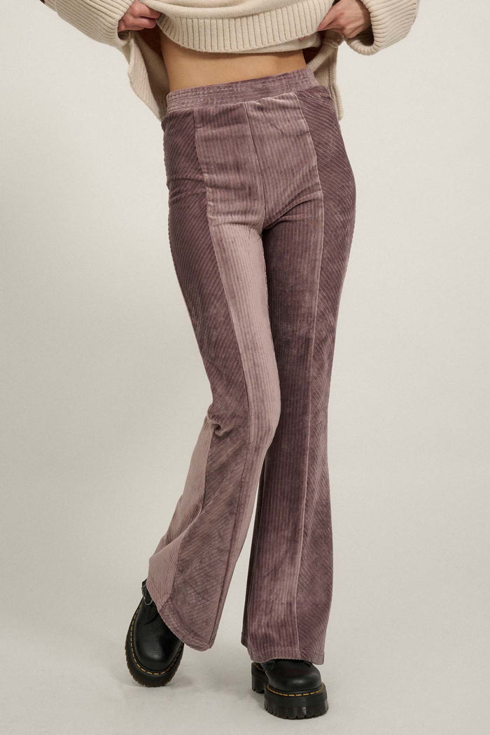 Groove Me Striped Velvet Flare Pants - ShopPromesa