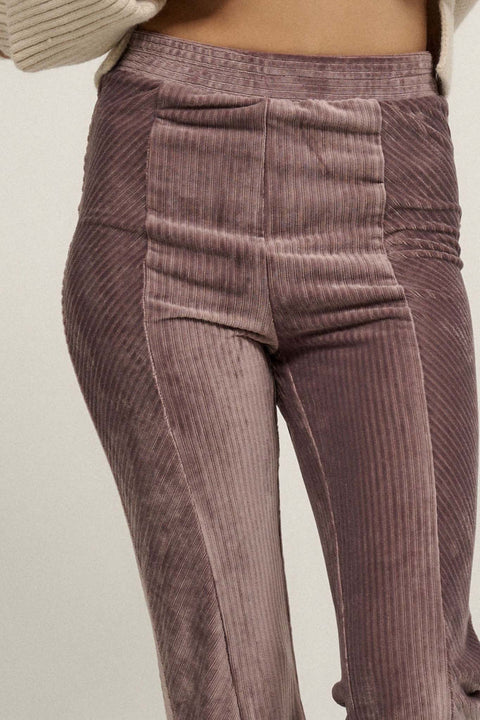 Groove Me Striped Velvet Flare Pants - ShopPromesa