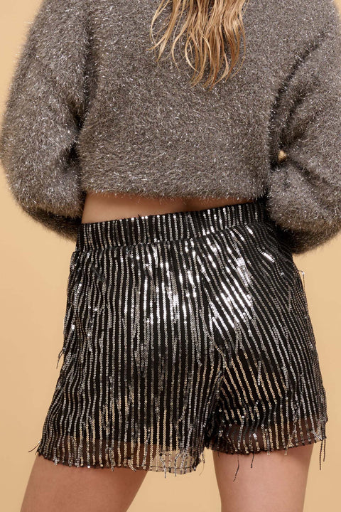 All That Jazz Sequin Stripe Shorts