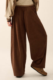 Into the Groove Pleated Wide-Leg Corduroy Pants - ShopPromesa