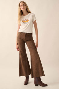 Dynamite Daisy Floral Twill Cropped Flare Pants - ShopPromesa