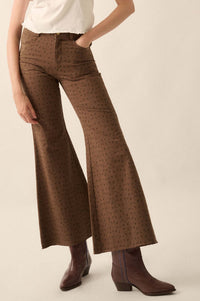 Dynamite Daisy Floral Twill Cropped Flare Pants - ShopPromesa