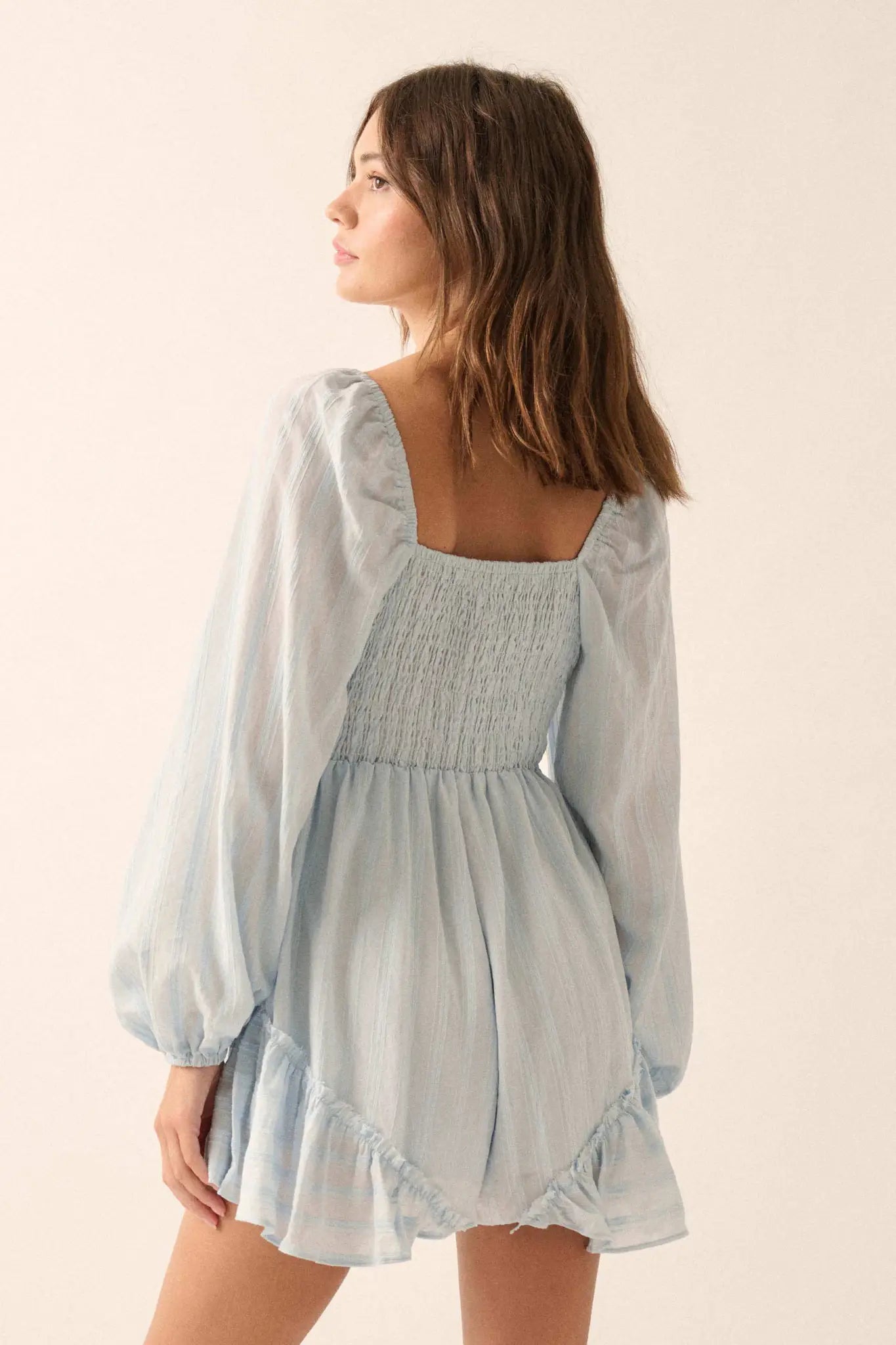 Life Is Sweet Striped Ruffle Tie-Front Romper - ShopPromesa