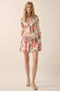 Bloom to Life Floral-Print Mesh V-Neck Romper - ShopPromesa