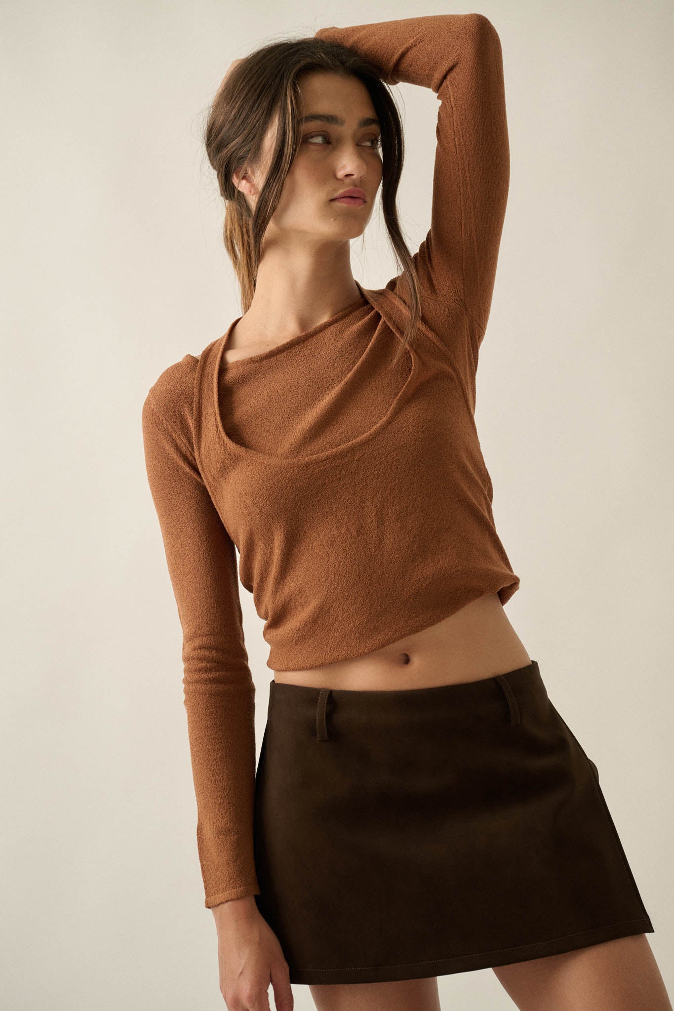 Smooth Moves Vegan Suede A-Line Mini Skort - ShopPromesa