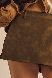 Smooth Moves Vegan Suede A-Line Mini Skort - ShopPromesa