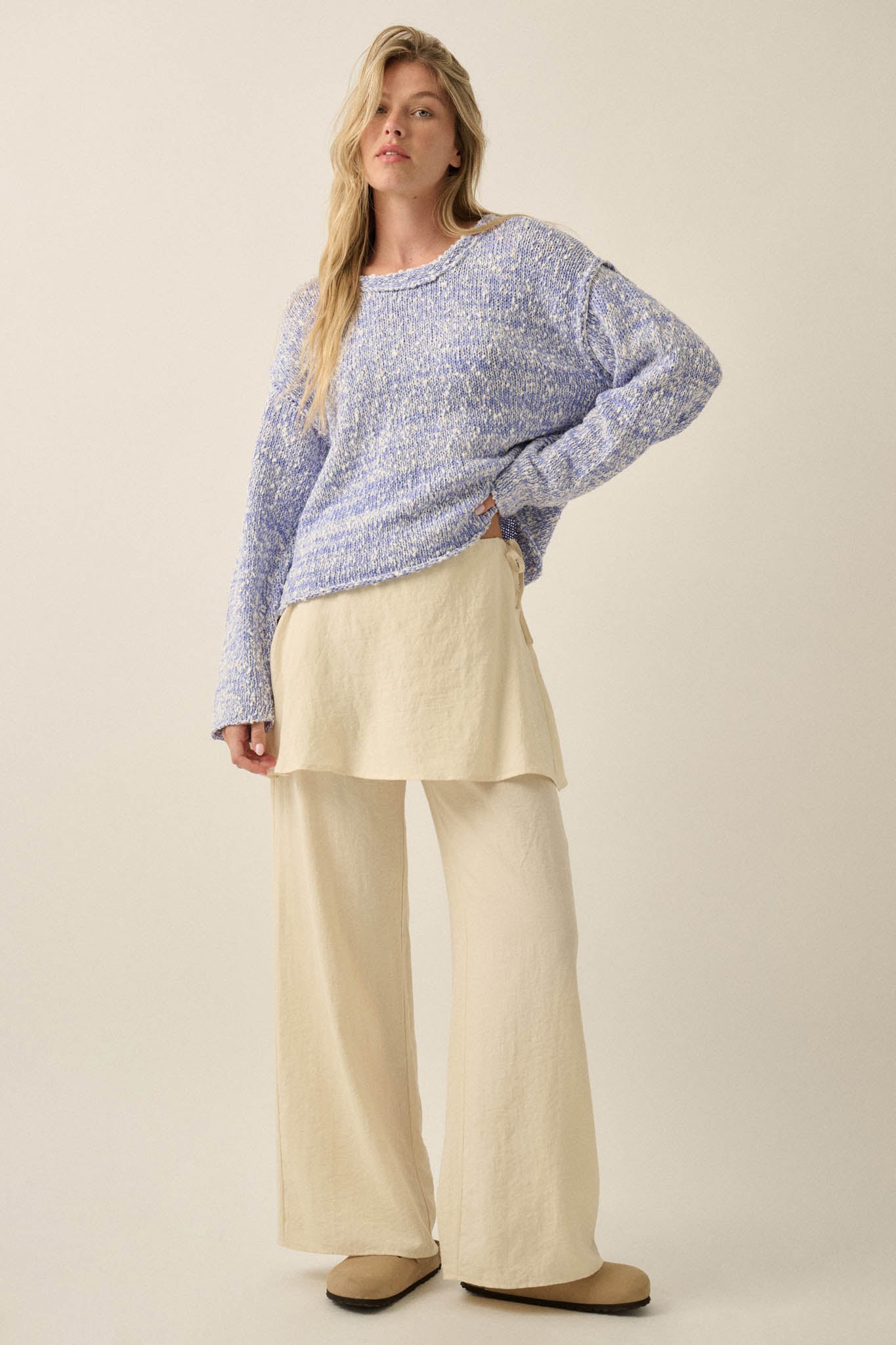 Stand By Me Wide-Leg Layered Skirt Pants - ShopPromesa