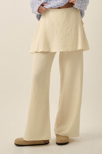 Stand By Me Wide-Leg Layered Skirt Pants - ShopPromesa