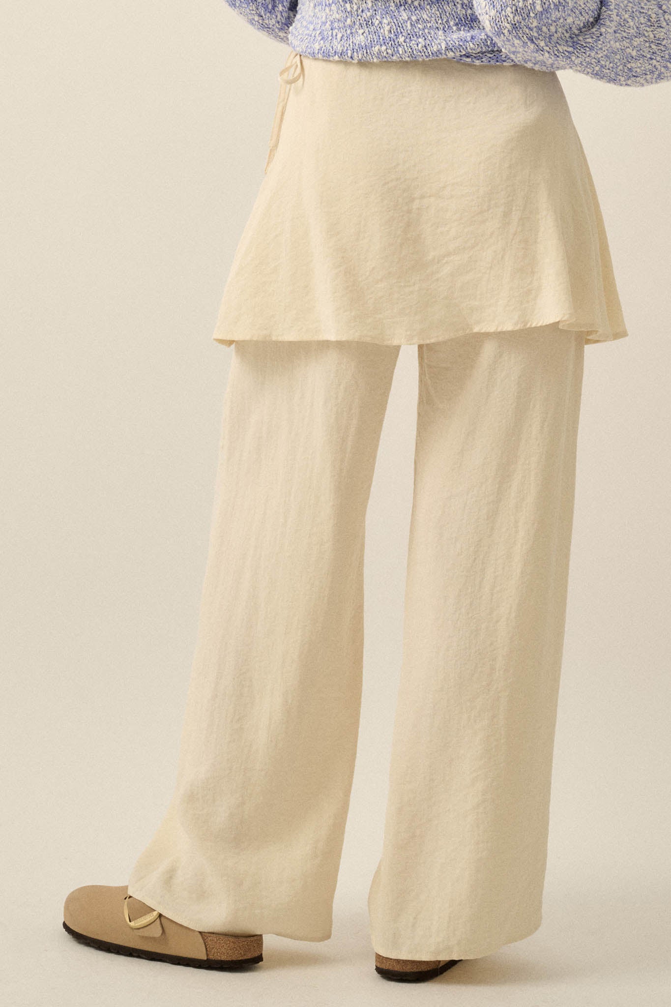 Stand By Me Wide-Leg Layered Skirt Pants - ShopPromesa