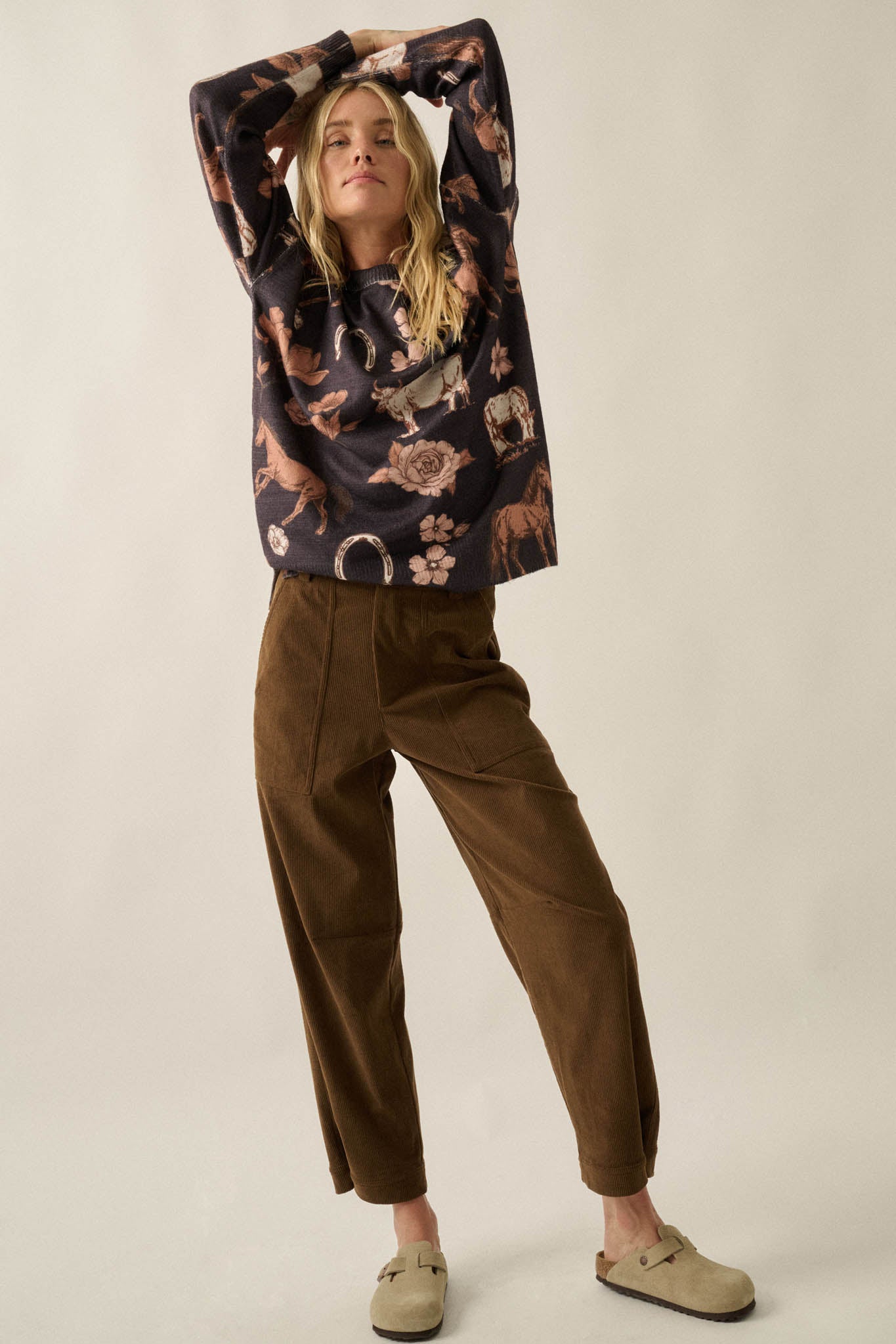 On the Move Corduroy Snap-Hem Barrel Pants - ShopPromesa
