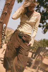 On the Move Corduroy Snap-Hem Barrel Pants - ShopPromesa