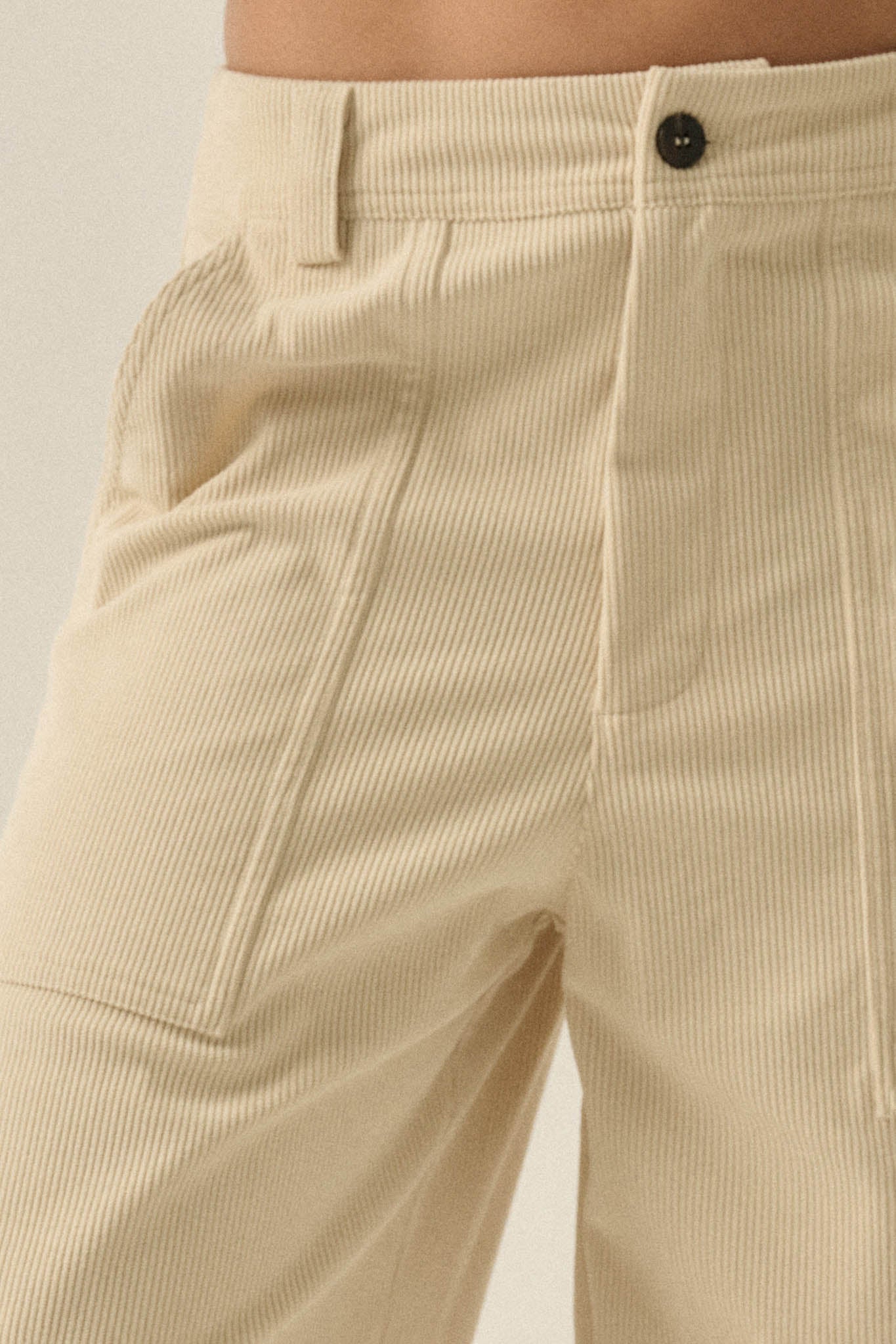 On the Move Corduroy Snap-Hem Barrel Pants - ShopPromesa