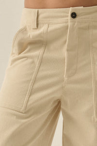 On the Move Corduroy Snap-Hem Barrel Pants - ShopPromesa