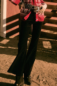 Making Moves Velvet High-Waist Flare Pants - ShopPromesa