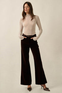 Making Moves Velvet High-Waist Flare Pants - ShopPromesa