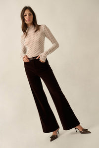 Making Moves Velvet High-Waist Flare Pants - ShopPromesa